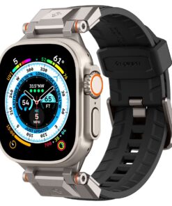 Kellarihm DuraPro Armor PU, Apple Watch Ultra 2 / Ultra (49 mm) / Series 10 / 9 / 8 / 7 / 6 / 5 / 4 / SE (2024/2023/2022) / SE (42 / 44 / 45 / 46 mm), must, Spigen