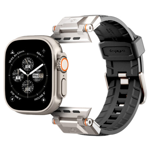Kellarihm DuraPro Armor PU, Apple Watch Ultra 2 / Ultra (49 mm) / Series 10 / 9 / 8 / 7 / 6 / 5 / 4 / SE (2024/2023/2022) / SE (42 / 44 / 45 / 46 mm), must, Spigen - Image 9