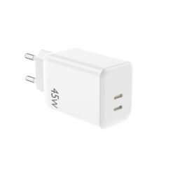 Charger NCC (2xUSB-C; 45W) white