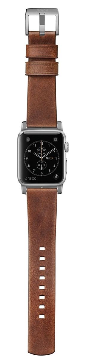 Kellarihm Modern Band, Apple Watch Ultra 2 / Ultra (49 mm) / Series 10 / 9 / 8 / 7 / 6 / 5 / 4 / SE (2024/2023/2022) / SE (42 / 44 / 45 / 46 mm), pruun/hõbedane, naturaalsest nahast, Nomad - Image 2