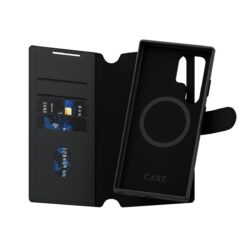 Kaitseümbris kaanega Tango 2-in-1 Wallet, Samsung Galaxy S24 Ultra, must, MagSafe magnetiga, CARE by PanzerGlass