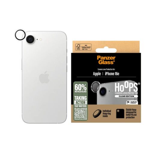 Tagakaamera kaitseklaas Hoops, Apple iPhone 16e, läbipaistev, PanzerGlass - Image 2