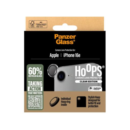Tagakaamera kaitseklaas Hoops, Apple iPhone 16e, läbipaistev, PanzerGlass - Image 3