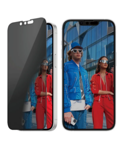 Kaitseklaas privaatsusfiltriga Apple iPhone 16e / 14 / 13 / 13 Pro, musta äärega, Ultra-Wide Fit, PanzerGlass
