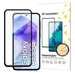 Screen protection glass "Wozinsky 5D Full Glue" Samsung A566 A56 5G/A366 A36 5G case-friendly black