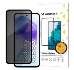 Screen protection glass "Wozinsky Privacy 5D Full Glue" Samsung A566 A56 5G/A366 A36 5G case-friendly Anti Spy