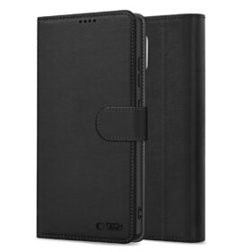 Kaitseümbris kaanega Wallet, Apple iPhone 16e, must, Tech-Protect