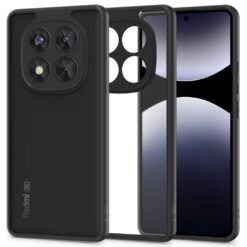 Kaitseümbris Magmat, Xiaomi Redmi Note 14 Pro 5G / Poco X7, matt läbipaistev musta äärega, Tech-Protect