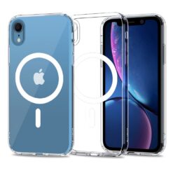 Kaitseümbris Magmat MagSafe, Apple iPhone XR, läbipaistev valge MagSafe ringiga, Tech-Protect