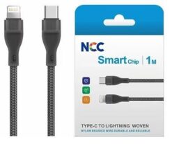 USB cable NCC Woven "USB-C to Lightning" (27W) 1m black