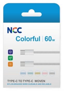 USB cable NCC "USB-C to USB-C" (60W) 1m green