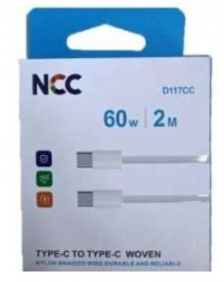 USB cable NCC "USB-C to USB-C" (60W) 2m white