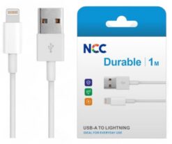 USB cable NCC "lightning" white 1m