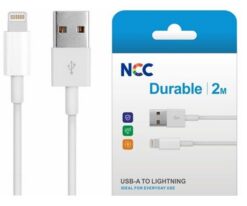 USB cable NCC "lightning" white 2m
