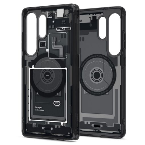 Kaitseümbris Ultra Hybrid Zero One (MagFit), Samsung Galaxy S25 Ultra, tumehalli äärega, Qi2/MagSafe toega, Spigen - Image 2