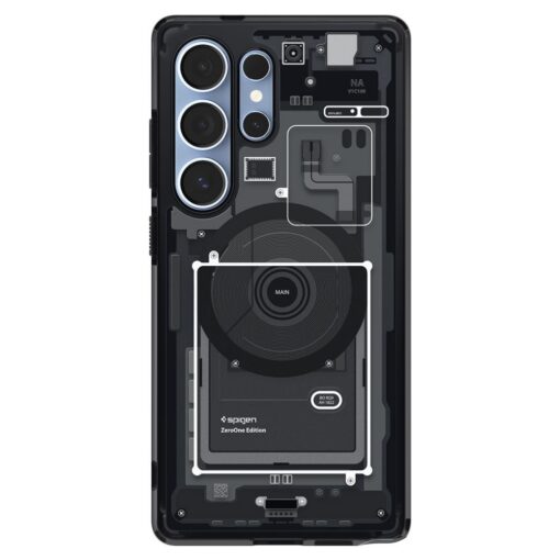 Kaitseümbris Ultra Hybrid Zero One (MagFit), Samsung Galaxy S25 Ultra, tumehalli äärega, Qi2/MagSafe toega, Spigen - Image 3