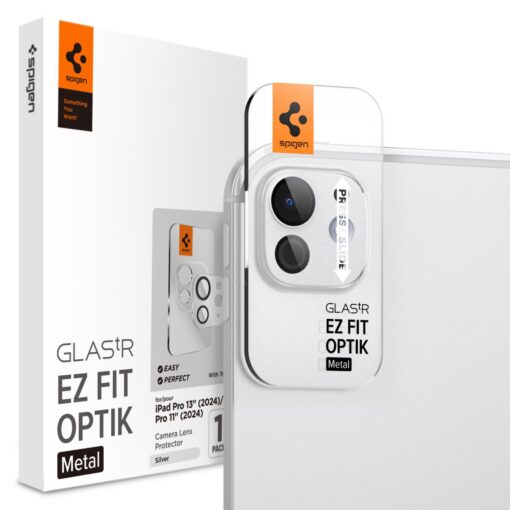Tagakaamerate kaitseklaas EZ Fit Optik Metal, Apple iPad Pro 11" (2024) / iPad Pro 13" (2024), hõbedane, Spigen