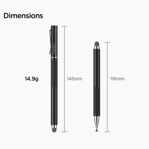 Puutepliiats mahtuvuslikule ekraanile Universal Stylus Pen, kahe erineva otsaga, must, Spigen - Image 10
