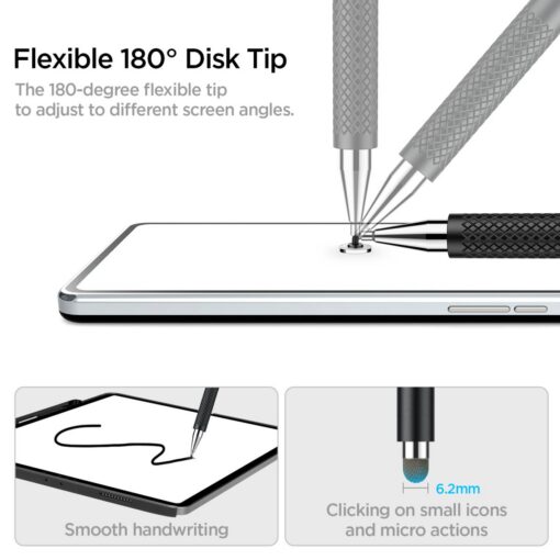 Puutepliiats mahtuvuslikule ekraanile Universal Stylus Pen, kahe erineva otsaga, must, Spigen - Image 7