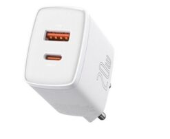 Charger Baseus (CCXJ-B02) (1xUSB-C;1xUSB 3A 20W) white