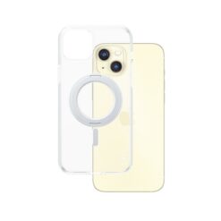 Kaitseümbris tugijalaga KickStand MagSafe, Apple iPhone 15 Pro Max, läbipaistev hõbedase MagSafe ringiga, CARE by PanzerGlass