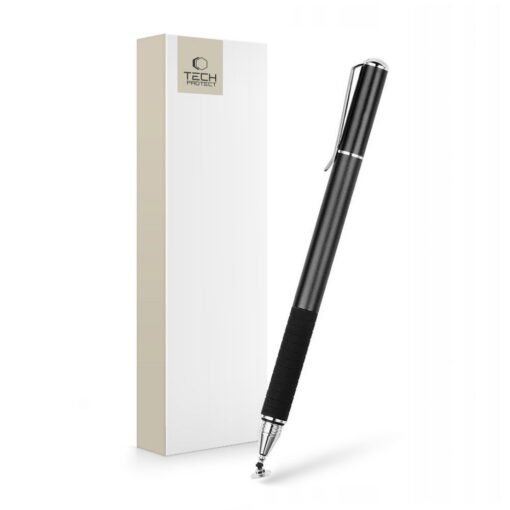 Puutepliiats mahtuvuslikule ekraanile Stylus Pen, kahe erineva otsaga, must, Tech-Protect - Image 2