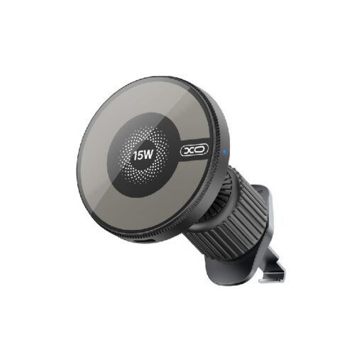 Wireless car charger+holder XO (CX025) (15W) for using on ventilation grille black