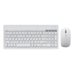 Wireless keyboard+mouse Omega OKM2658B white
