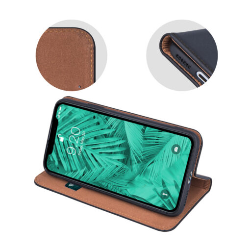 Genuine Leather Smart Pro case for iPhone 12 / 12 Pro 6,1" black - Image 4