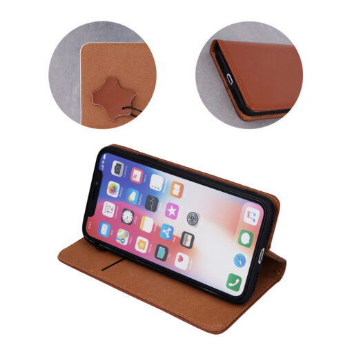 Genuine Leather Smart Pro for Samsung Galaxy A36 5G / A56 5G brown - Image 3