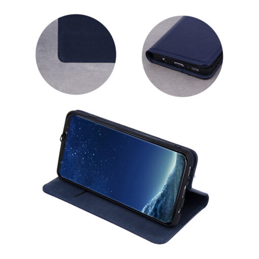 Genuine Leather Smart Pro for Samsung Galaxy A36 5G / A56 5G navy blue - Image 3