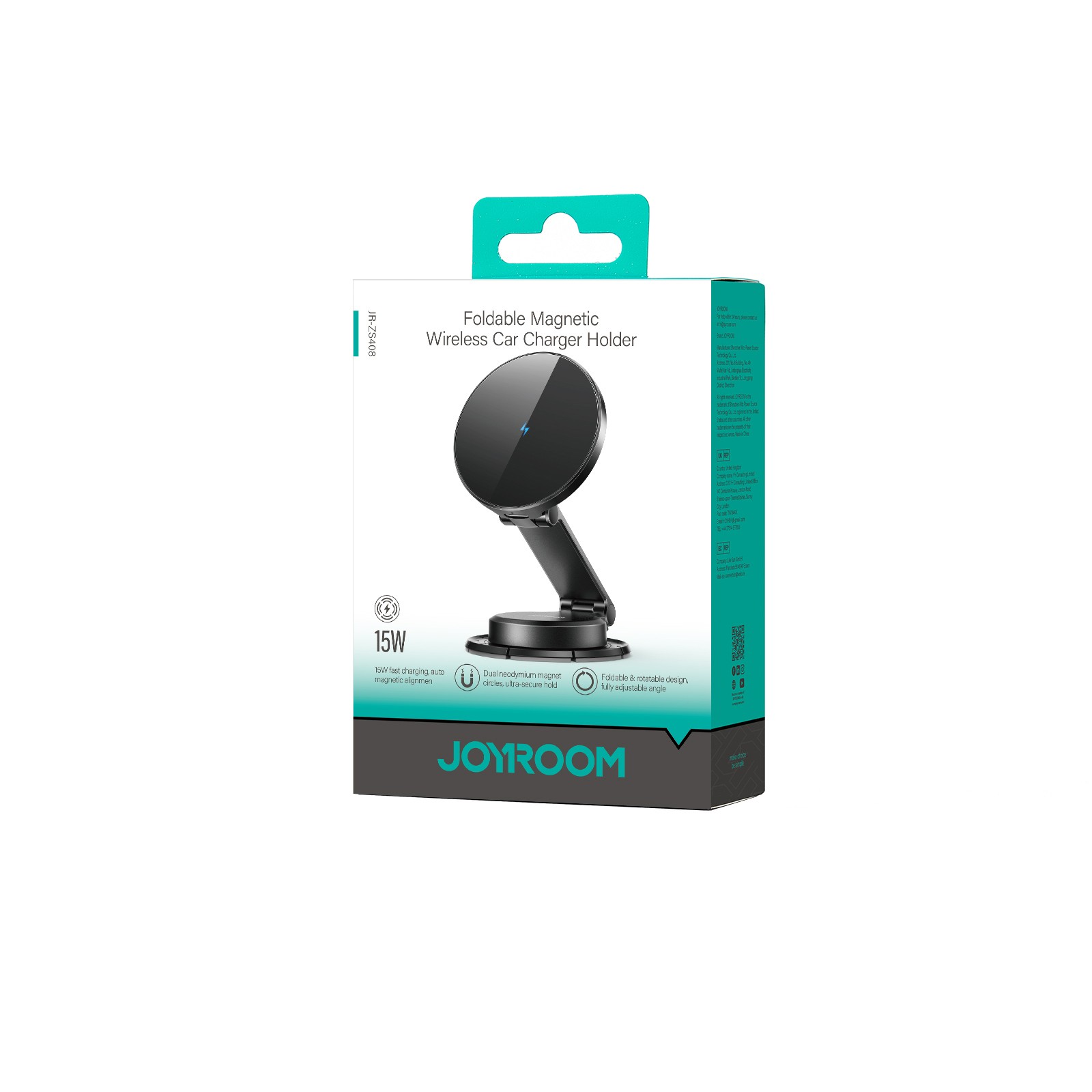 Laadija-hoidja auto Joyroom JR-ZS408 (dashboard) 15W traadita must - Image 4