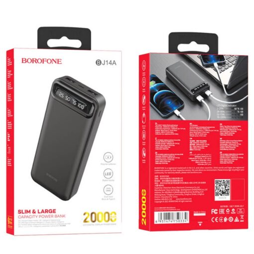 Väline aku Power Bank Borofone BJ14A 2xUSB 20000mAh must - Image 4