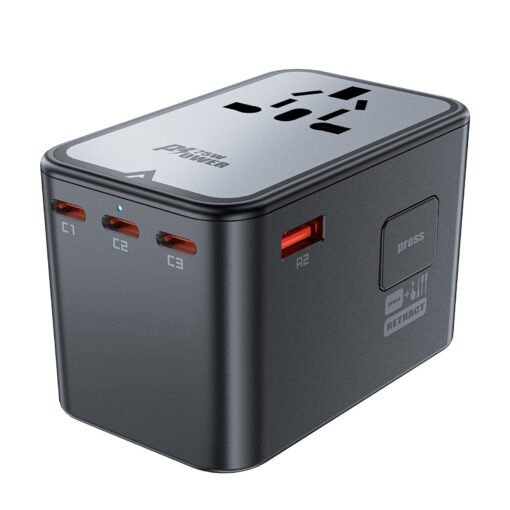 Universaalne reisilaadija Acefast Z1 75W GaN 2xUSB-A/3xUSB-C must - Image 3