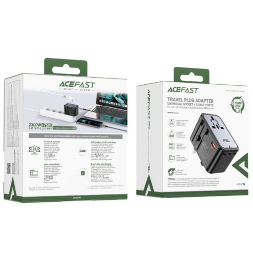 Universaalne reisilaadija Acefast Z1 75W GaN 2xUSB-A/3xUSB-C must - Image 5