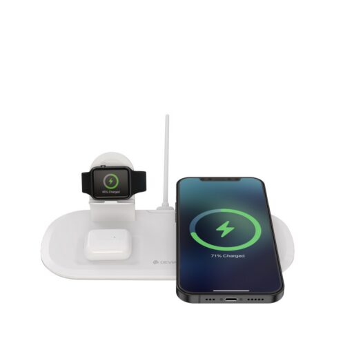 Juhtmeta laadija Devia 3in1 Smart Phone, Apple Watch, Airpods valge - Image 5