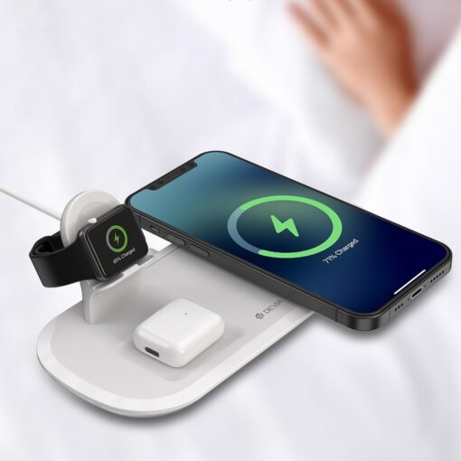 Juhtmeta laadija Devia 3in1 Smart Phone, Apple Watch, Airpods valge - Image 7