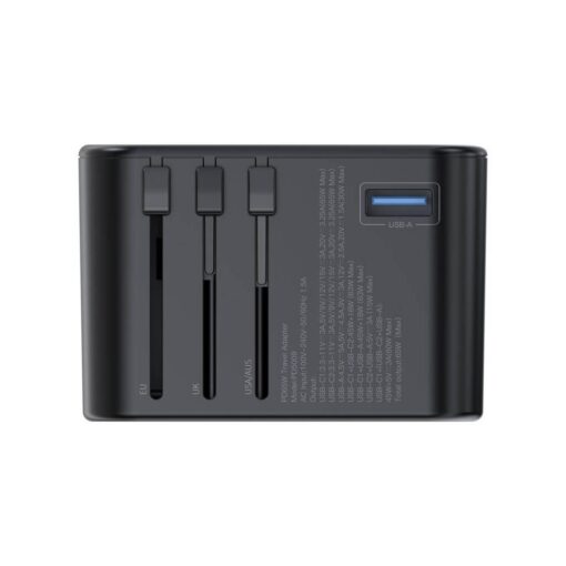Universaalne reisilaadija Choetech PD5009 65W 2xUSB-C/USB-A must - Image 3