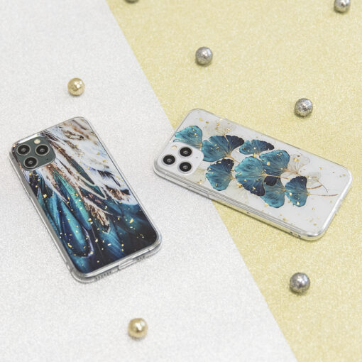 Gold Glam case for Samsung Galaxy S24 Plus feathers - Image 11
