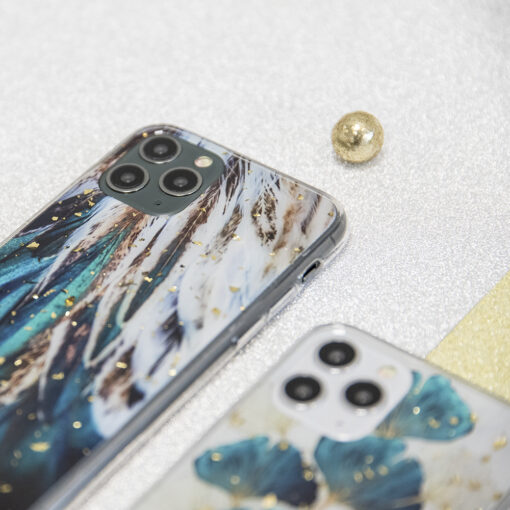 Gold Glam case for Samsung Galaxy S24 Plus feathers - Image 8