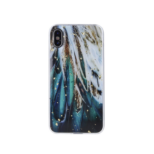 Gold Glam case for Samsung Galaxy A26 5G feathers - Image 3