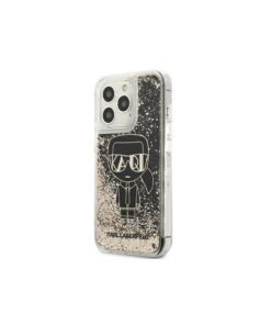 Karl Lagerfeld case for iPhone 13 Pro Max 6,7" KLHCP13XLGGKBK black hard case Liquid Glitter Iconic