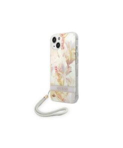 Guess case for iPhone 14 Plus 6,7" GUOHCP14MHFLSU purple HC PC/TPU Flower Cord