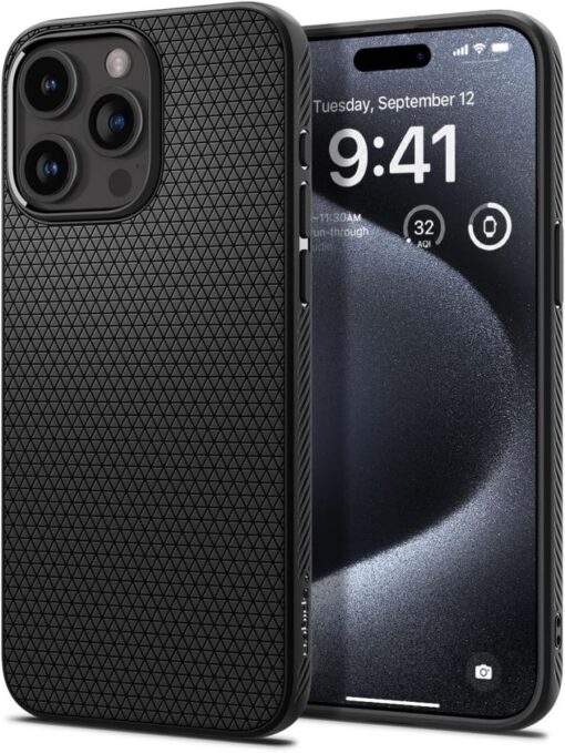 Spigen Liquid Air case for iPhone 15 Pro 6,1" matte black