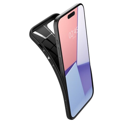 Spigen Liquid Air case for iPhone 15 Pro 6,1" matte black - Image 7