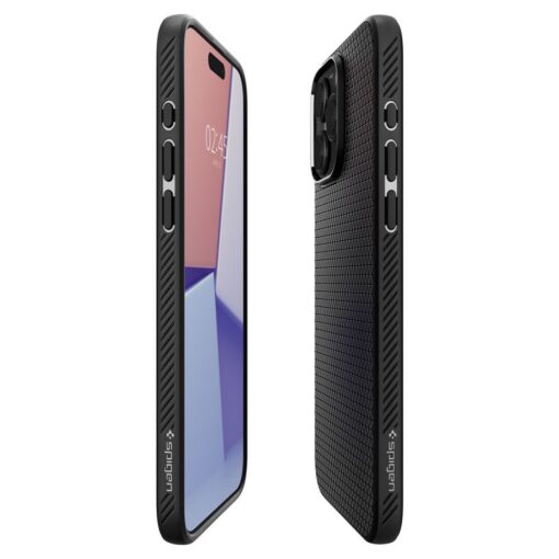Spigen Liquid Air case for iPhone 15 Pro 6,1" matte black - Image 8