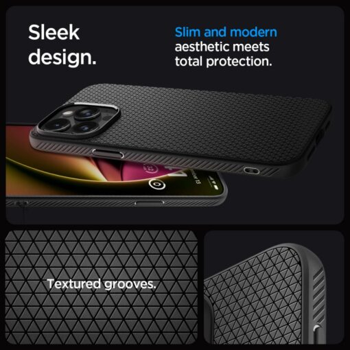 Spigen Liquid Air case for iPhone 15 Pro 6,1" matte black - Image 11