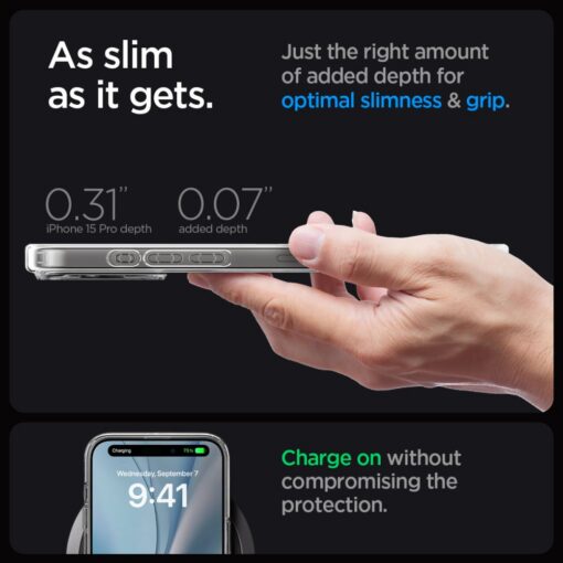 Spigen Ultra Hybrid Magsafe case for iPhone 15 Pro 6,1" graphite - Image 14