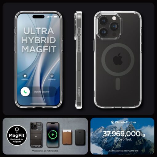 Spigen Ultra Hybrid Magsafe case for iPhone 15 Pro 6,1" graphite - Image 15