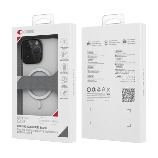 Comma case Hard Jacket Mag for iPhone 15 Plus transparent antibacterial - Image 4